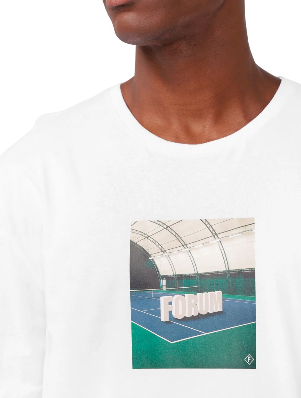 Camiseta Forum Masculina New Box Court Print Branca