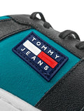 Tênis Tommy Jeans Masculino Couro Zion 4C3 Turquesa/Preto