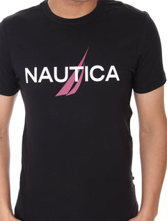 Camiseta Nautica Masculina Purple Logo Graphic Preta