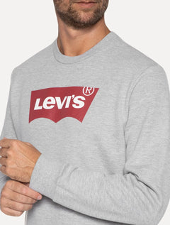 Moletom Levis Masculino Crewneck Batwing Cinza Mescla