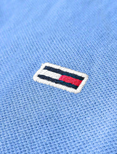 Polo Tommy Jeans Masculina Regular Original Fine Piquet Azul Celeste