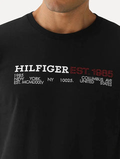 Camiseta Tommy Hilfiger Masculina Monotype 1985 Logo Preta