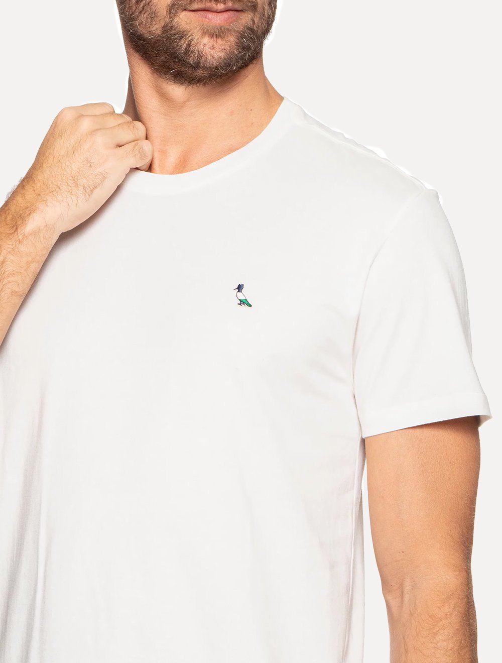Camiseta Reserva Masculina Regular Patch Tricolor Off-White