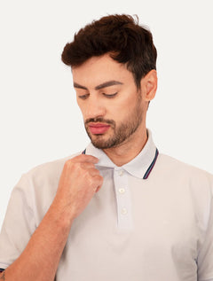 Polo Ellus Masculina Piquet Classic Easa Tri Dark Branca