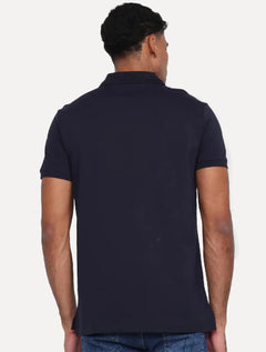 Polo Tommy Hilfiger Masculina Regular Piquet Brand Love Print Azul Marinho