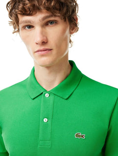 Polo Lacoste Masculina Slim Fit Petit Piquet Verde Bandeira