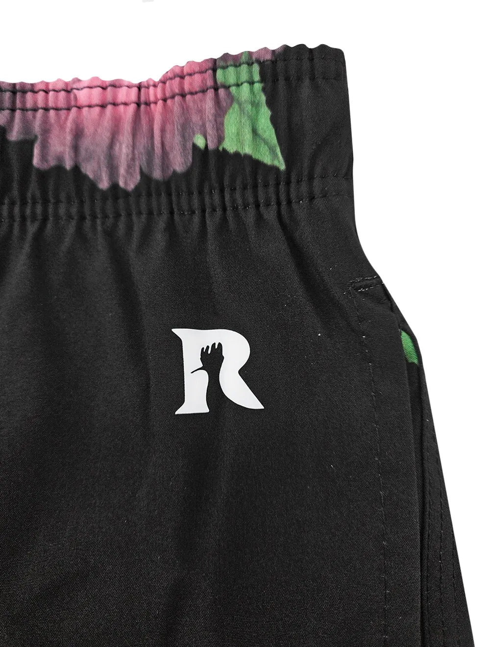 Short Reserva D'Água Beachwear Hibiscos Preto