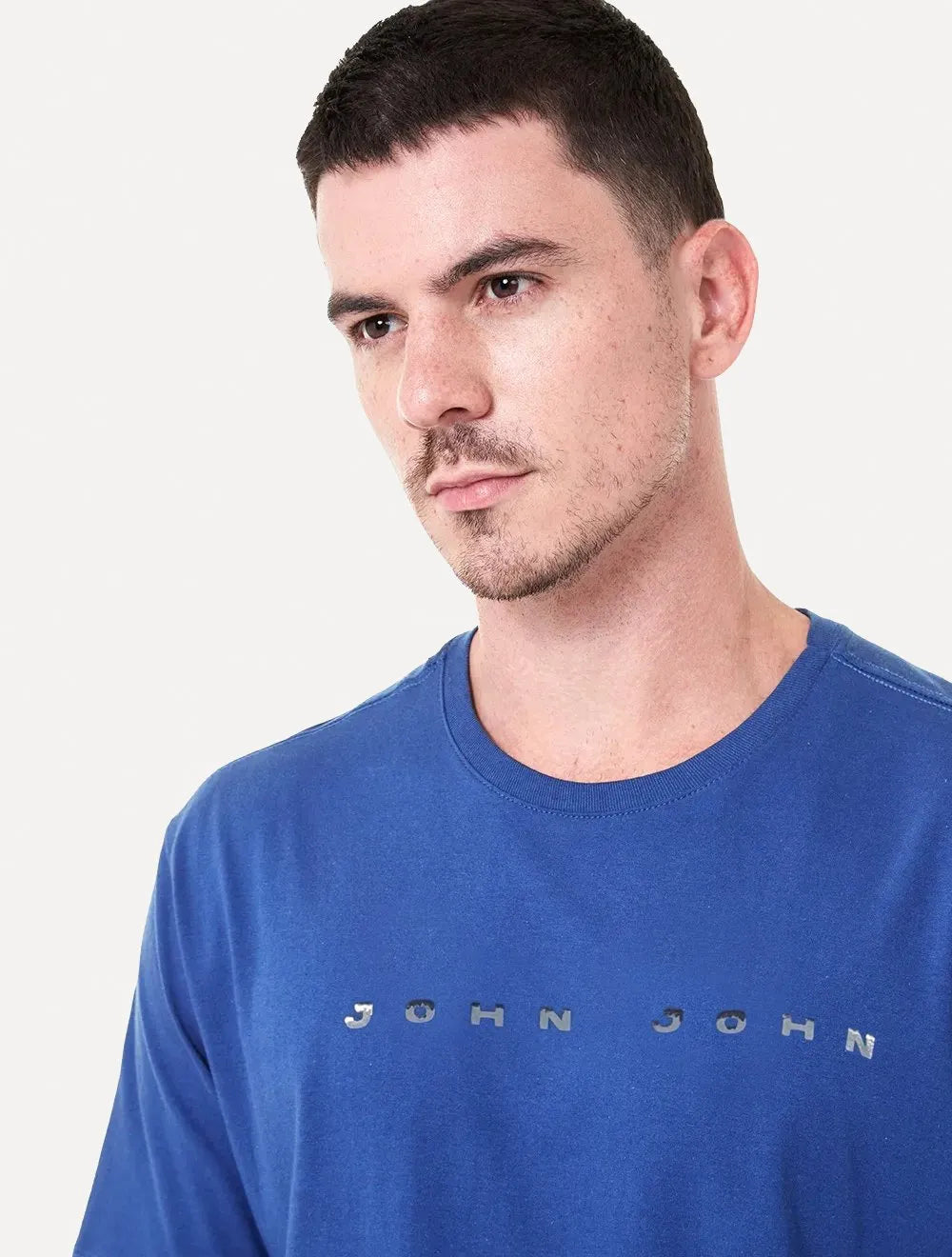 Camiseta John John Masculina Slim Flash Azul