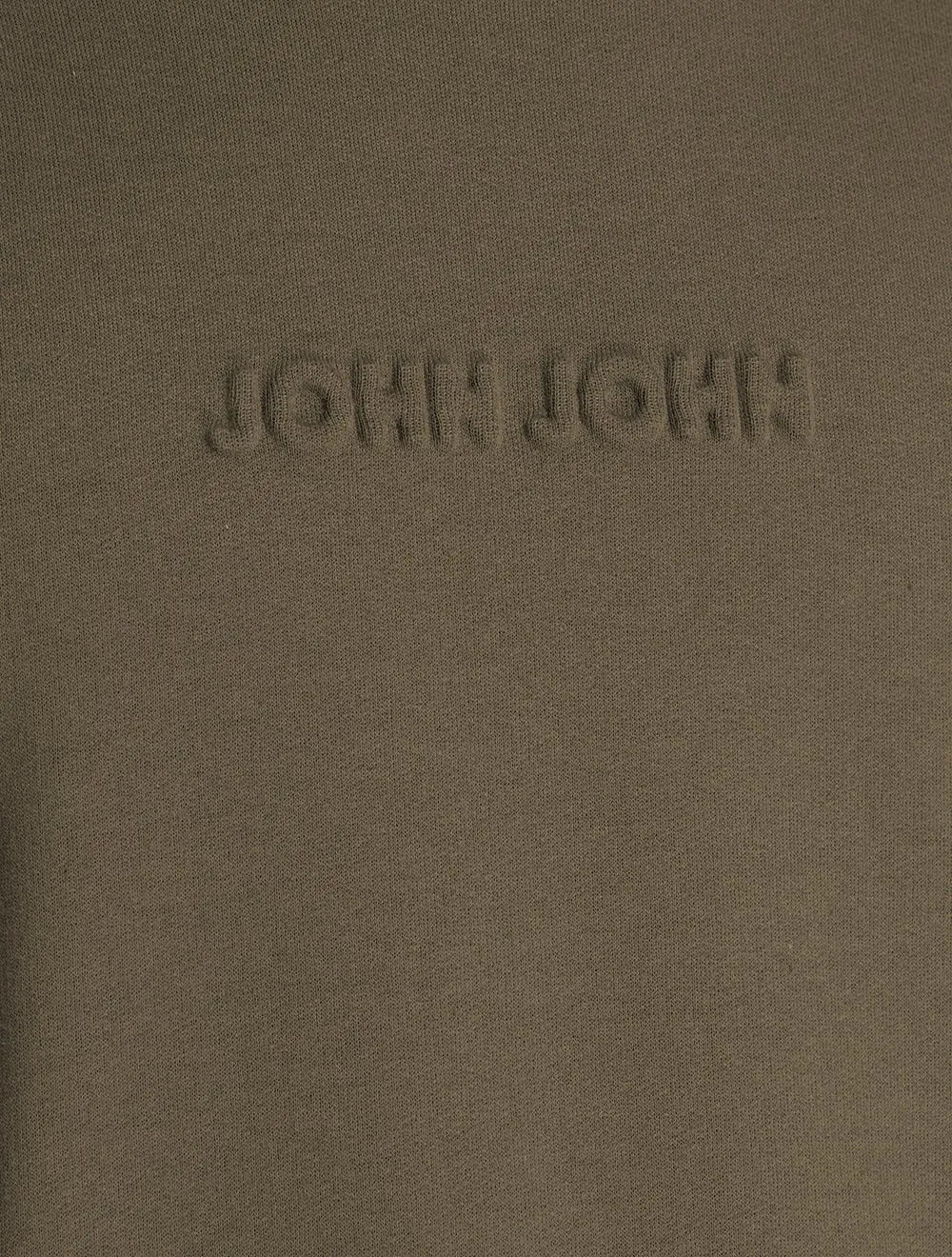 Moletom John John Masculino Embossed Logo Cáqui Médio