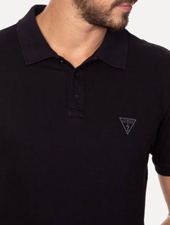 Polo Guess Masculina Piquet Preta