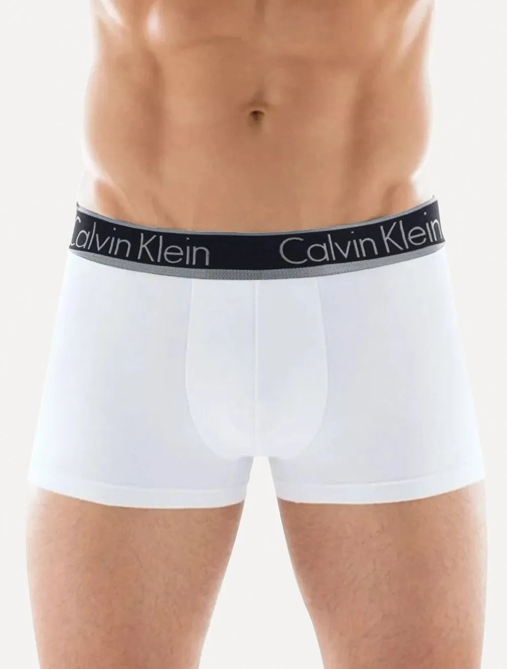 Cueca Calvin Klein Trunk Modal Prata Branca C10.03 BR02 1UN