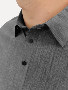 Polo Pacific Blue Masculina Basic Melange Grafite Mescla