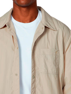 Jaqueta Dudalina Masculina Nylon Leve Forro Lã Cáqui Claro