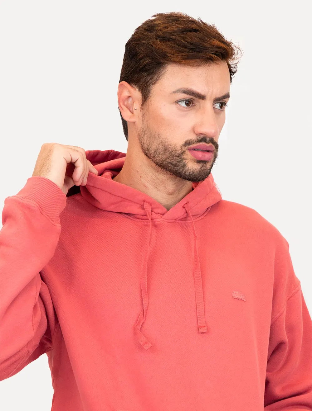 Moletom Lacoste Masculino Loose Fit Hoodie Rosa