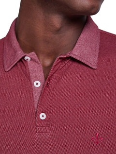 Polo Dudalina Masculina Malha Maquinetada Dots Bordô