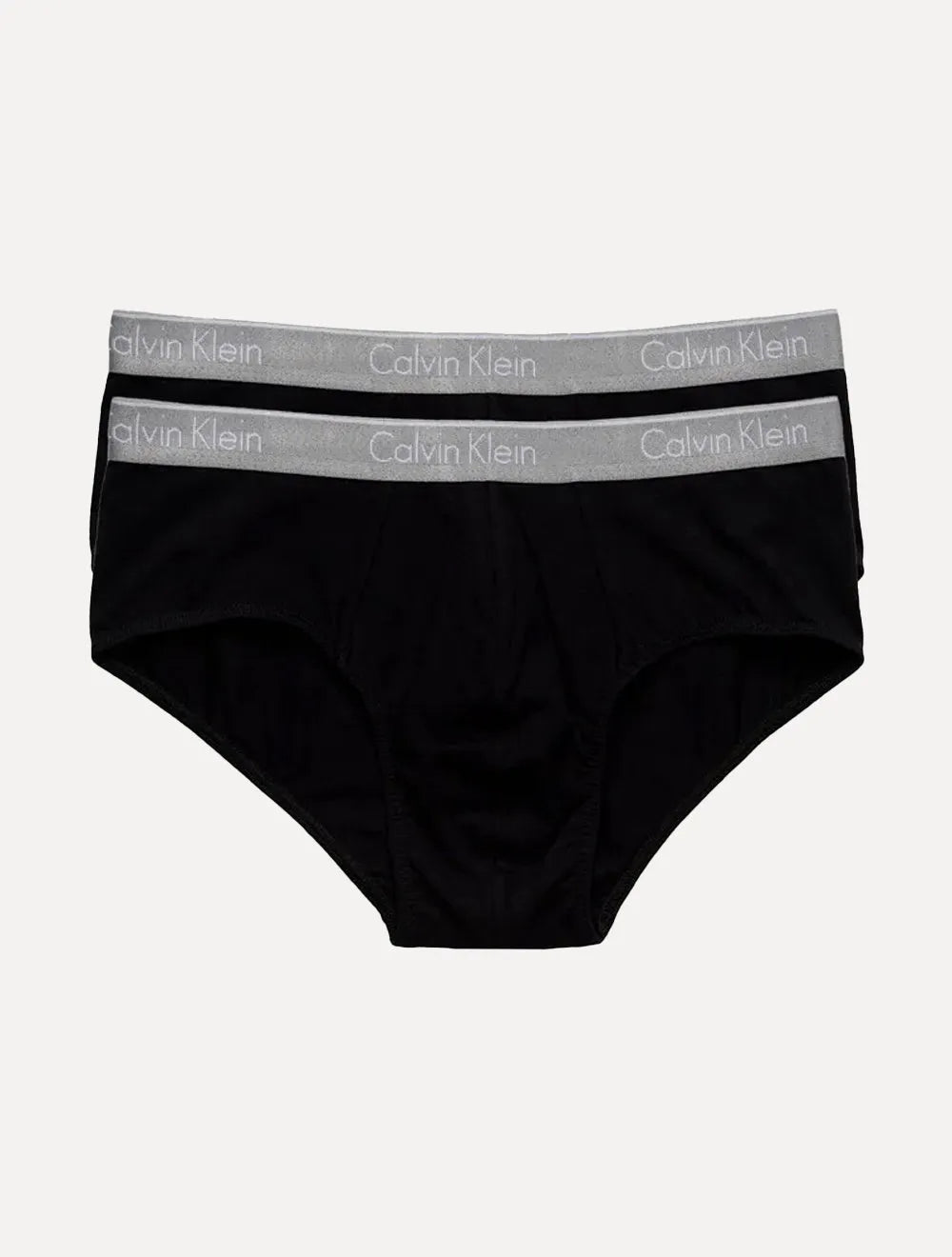 Cuecas Calvin Klein Brief Cotton Print Preta Pack 2UN