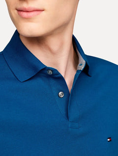 Polo Tommy Hilfiger Masculina Regular Piquet 1985 Azul Royal