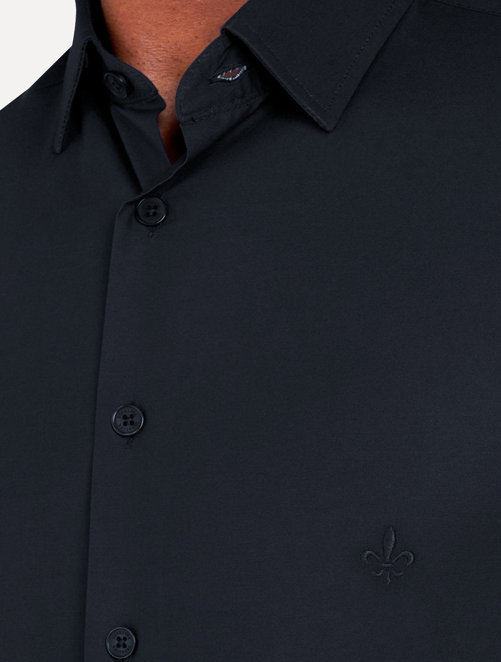 Camisa Dudalina Masculina Milano Tricoline Lisa Azul Marinho