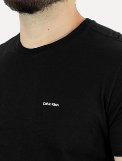Camiseta Calvin Klein Masculina Slim Logo Flamê Preta