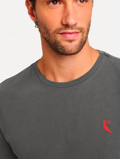 Camiseta Reserva Masculina Regular Notificação Stoned Chumbo
