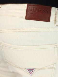 Calça Guess Masculina Slim Sarja 5 Pockets Off-White