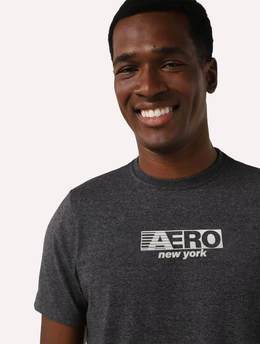 Camiseta Aeropostale Fast Block Logo Chumbo Mescla