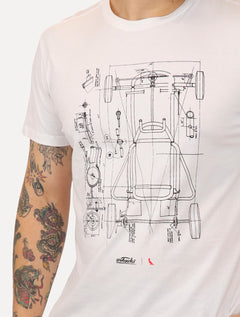 Camiseta Reserva Masculina Acelerados Chassi Branca