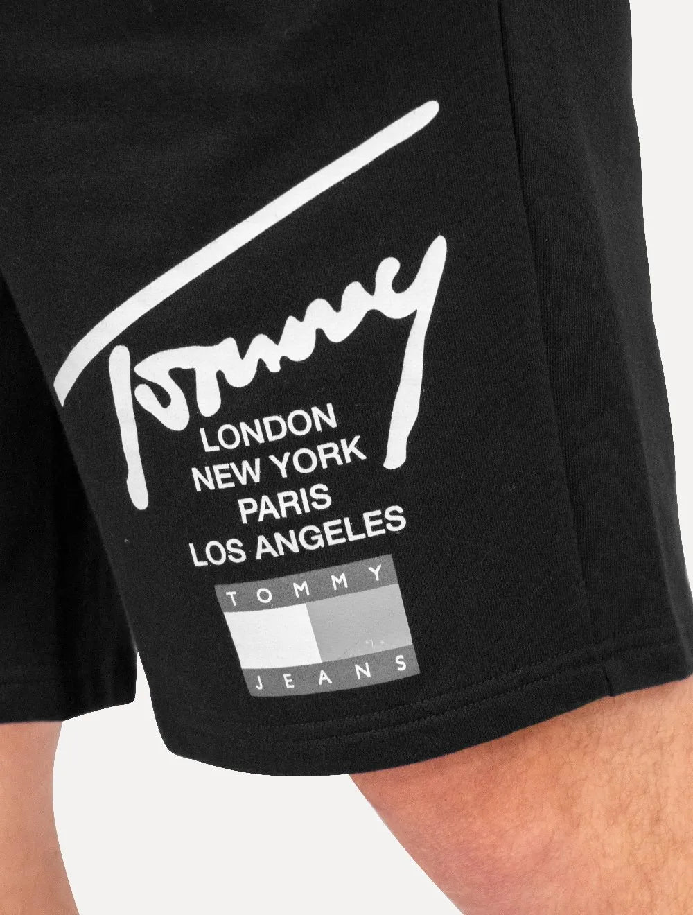 Bermuda Tommy Jeans Masculina Moletom Modern Beach Signature Preta