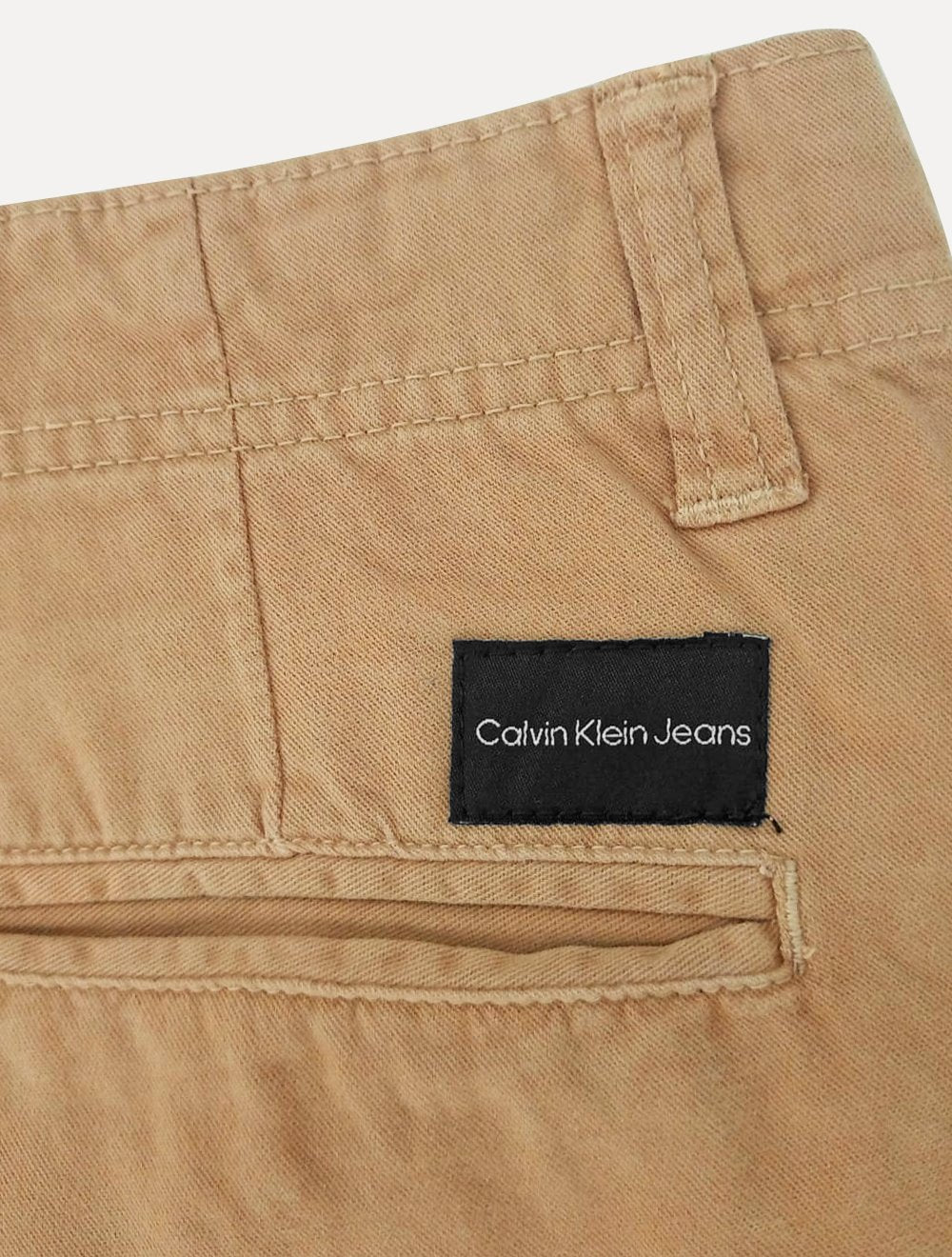 Bermuda Calvin Klein Jeans Masculina Color Cargo Marrom Claro
