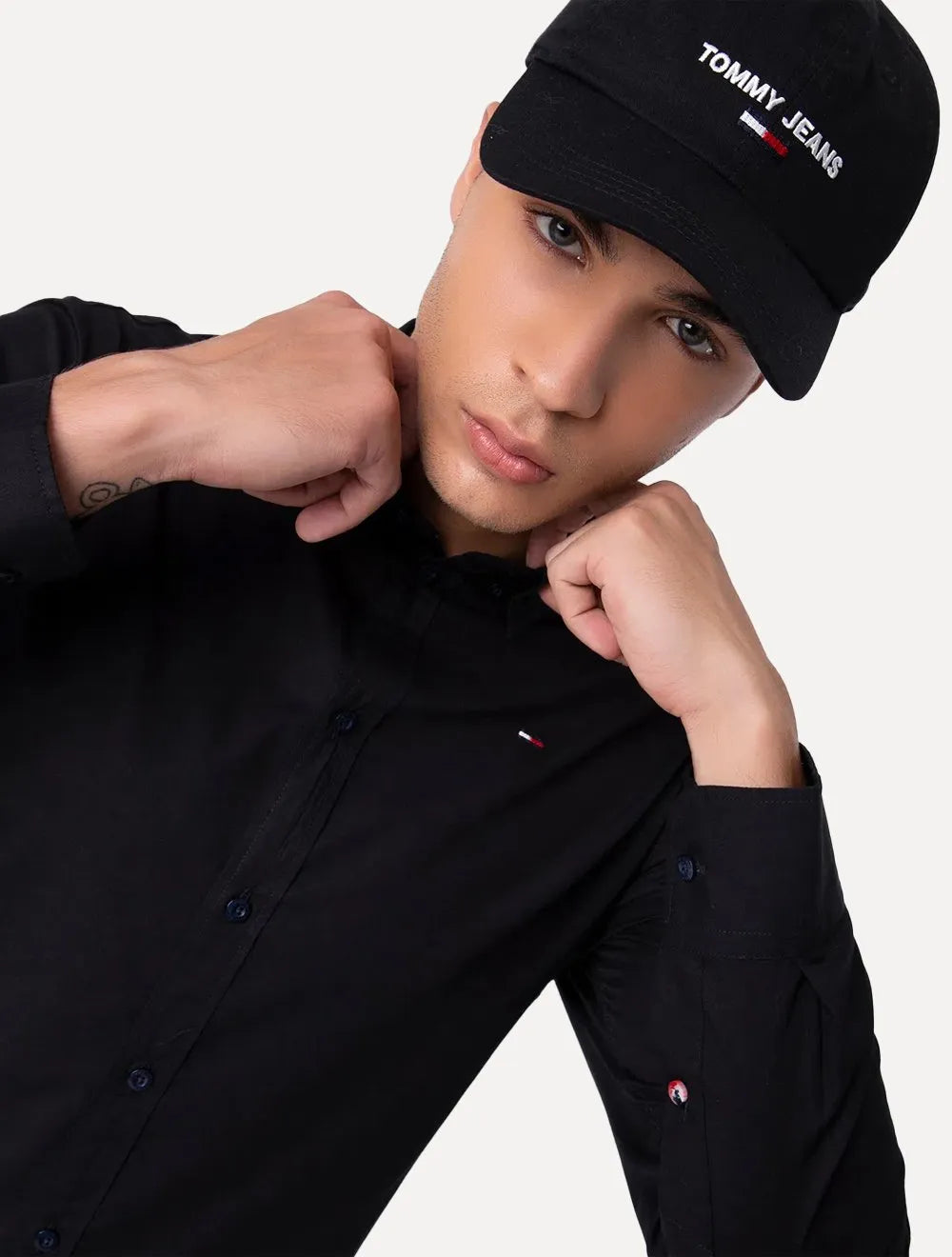 Camisa Tommy Jeans Masculina Slim Original Preta
