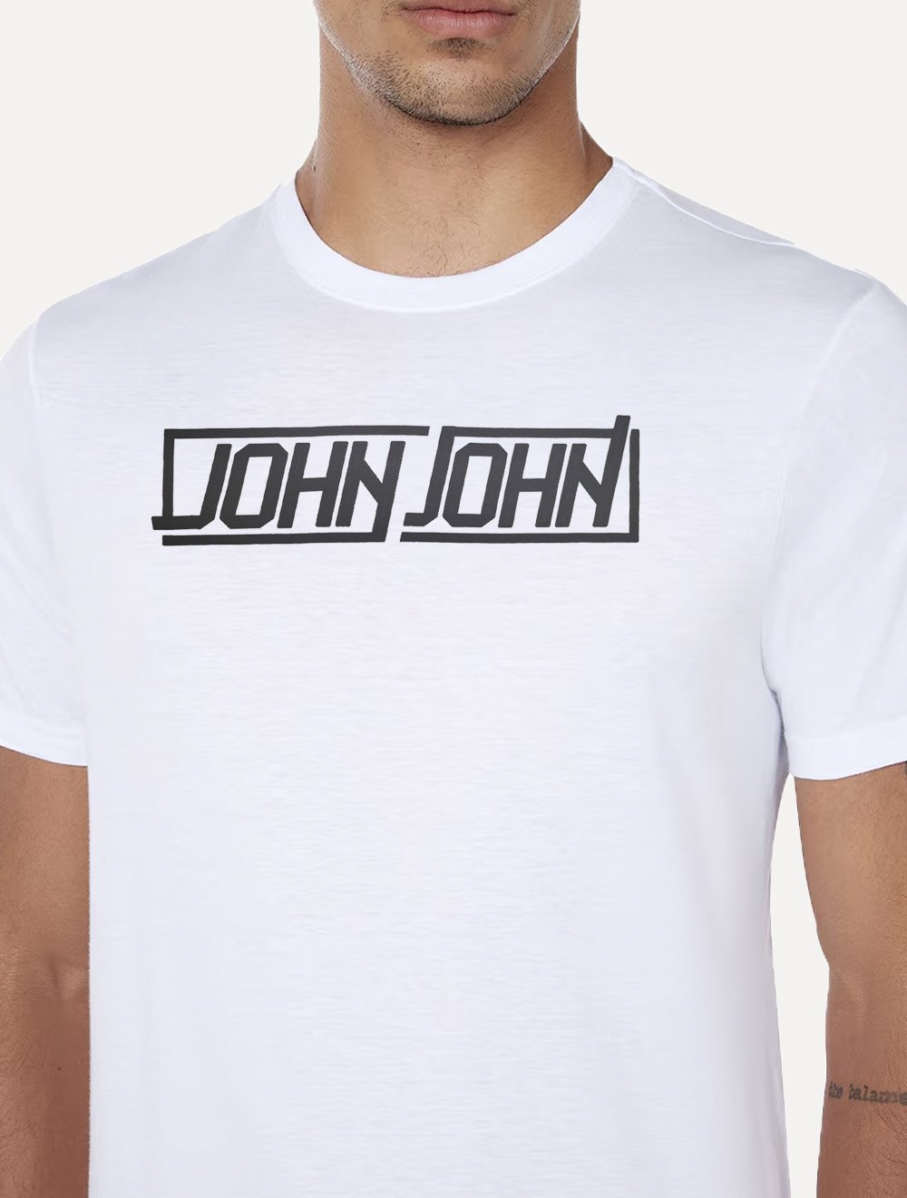 Camiseta John John Masculina Regular Outdoor Logo Branca