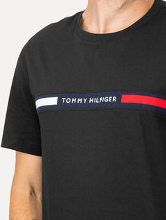 Camiseta Tommy Hilfiger Masculina Chest Insert Logo Preta