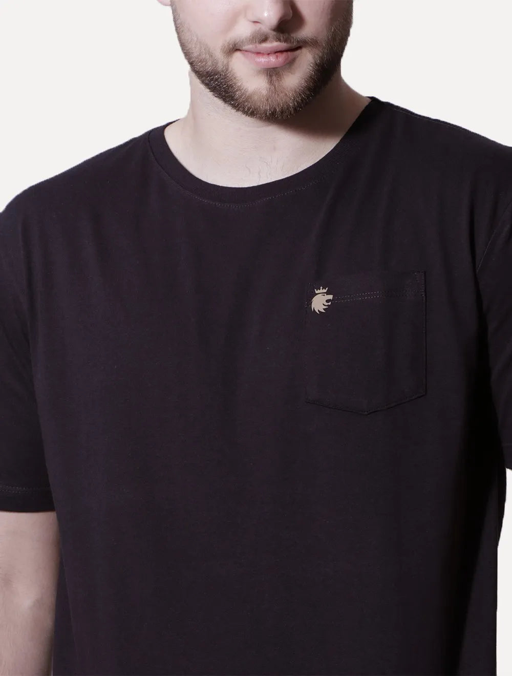 Camiseta Von der Volke Masculina Origineel Pocket Travis Preta