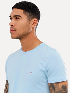Camiseta Tommy Hilfiger Masculina Essential Cotton Azul Claro