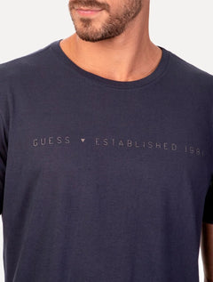 Camiseta Guess Masculina Est. 1981 Azul Índigo