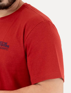 Camiseta Osklen Masculina Regular Big Shirt Carimbo Vermelho