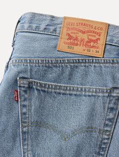 Calça Levis Jeans Masculina 501 Original Crystal Clear Stretch Clara