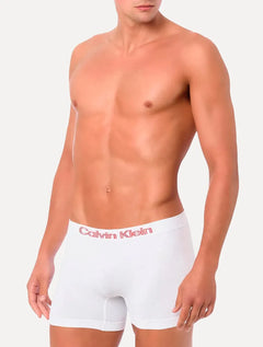 Cuecas Calvin Klein Underwear Trunk Seamless Outline Logo Branca Preta e Mescla Pack 3UN