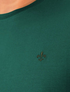 Camiseta Dudalina Masculina Essentials Modal Logo Verde Escuro
