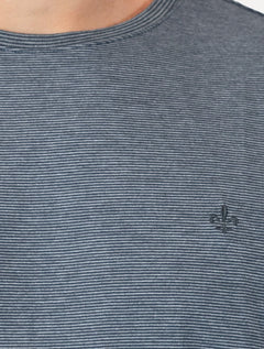 Camiseta Dudalina Masculina Mini Stripes Azul Marinho
