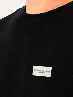 Camiseta Calvin Klein Jeans Masculina Logo Retângulo Since 1978 Preta