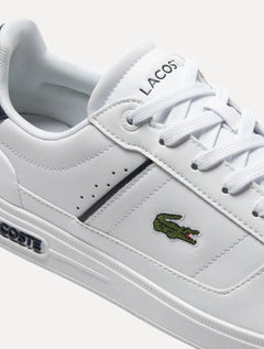 Tênis Lacoste Masculino Couro Europa Pro Leather Wht/Navy Branco
