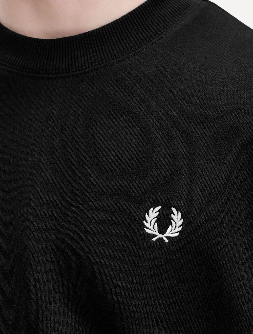 Moletom Fred Perry Masculino Crewneck Laurel Preto