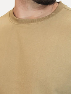 Moletom Dixen Masculino Crewneck Liso Cáqui