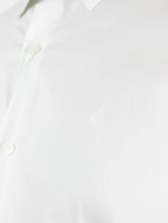 Camisa Calvin Klein Masculina Slim Essential Basic Logo Branca