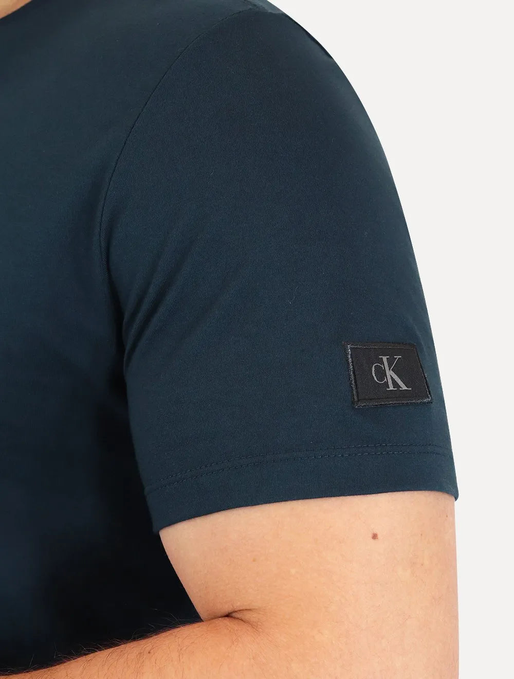 Camiseta Calvin Klein Jeans Masculina Patch CK Lateral Azul Marinho