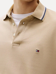 Polo Tommy Hilfiger Masculina Malha Liquid Cotton Seasonal Caqui
