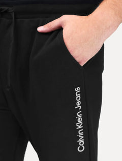 Calça Calvin Klein Jeans Masculina Moletom Side New Logo Preta