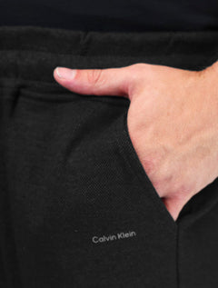 Calça Calvin Klein Masculino Moletom Jogger Logo Preto Mescla