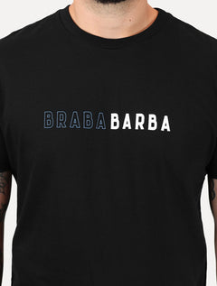 Camiseta King & Joe Masculina Collab Braba Barba Preta
